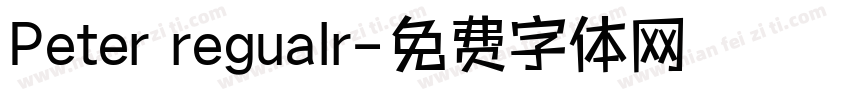 Peter regualr字体转换